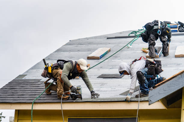 Professional Emergency Roof Repair technician working in Stockertown, PA